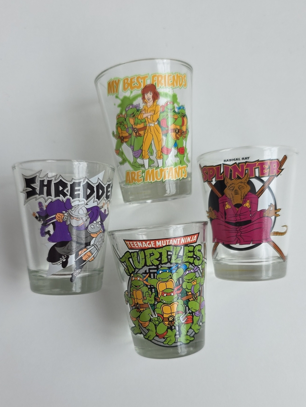 Teenage Mutant Ninja Turtles shot glasses  Shredder and Splinter - Set Of 4 TMNT
